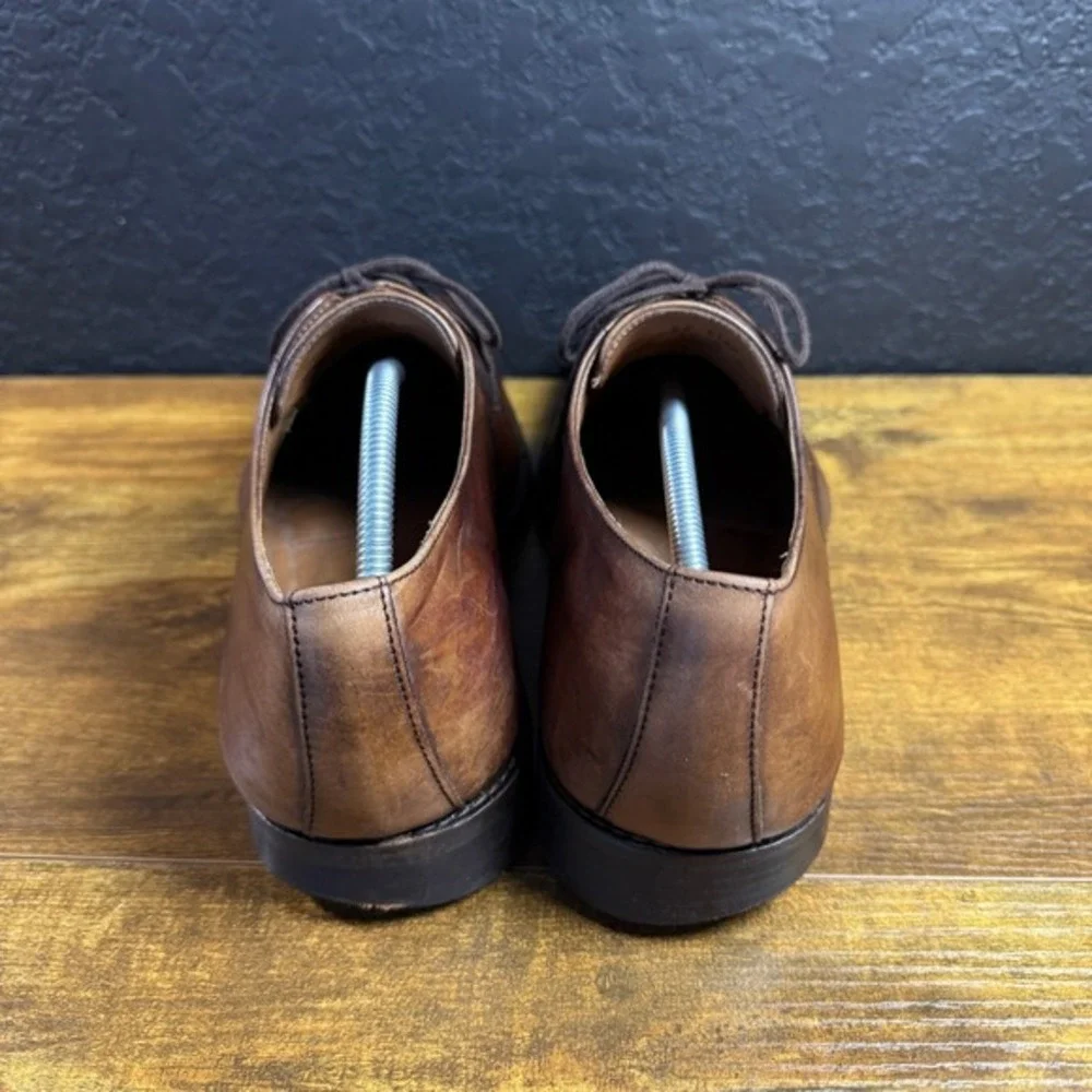 Johnston & Murphy 20-6460 Brown‎ Leather Bicycle Toe Oxford Mens 12M